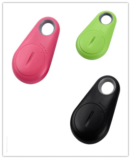 Bluetooth anti-lost key finder fobs, pink, green, and black.