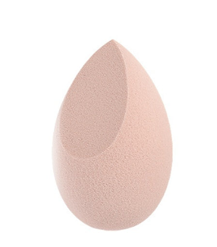 Nude pink teardrop makeup sponge, close-up