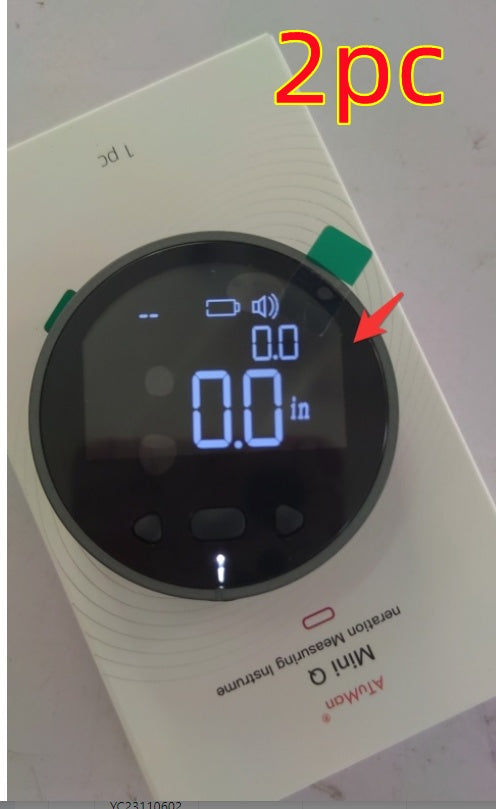 Digital measuring ruler with LCD, black screen shows 0.0 in, 2 pcs