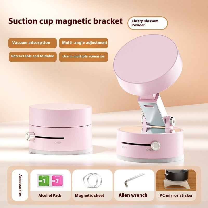 Cherry Blossom Powder magnetic suction phone holder with adjustable base and clamp