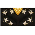 Gold butterfly hoop ear cuff with glitter butterfly charms, multiple butterflies around