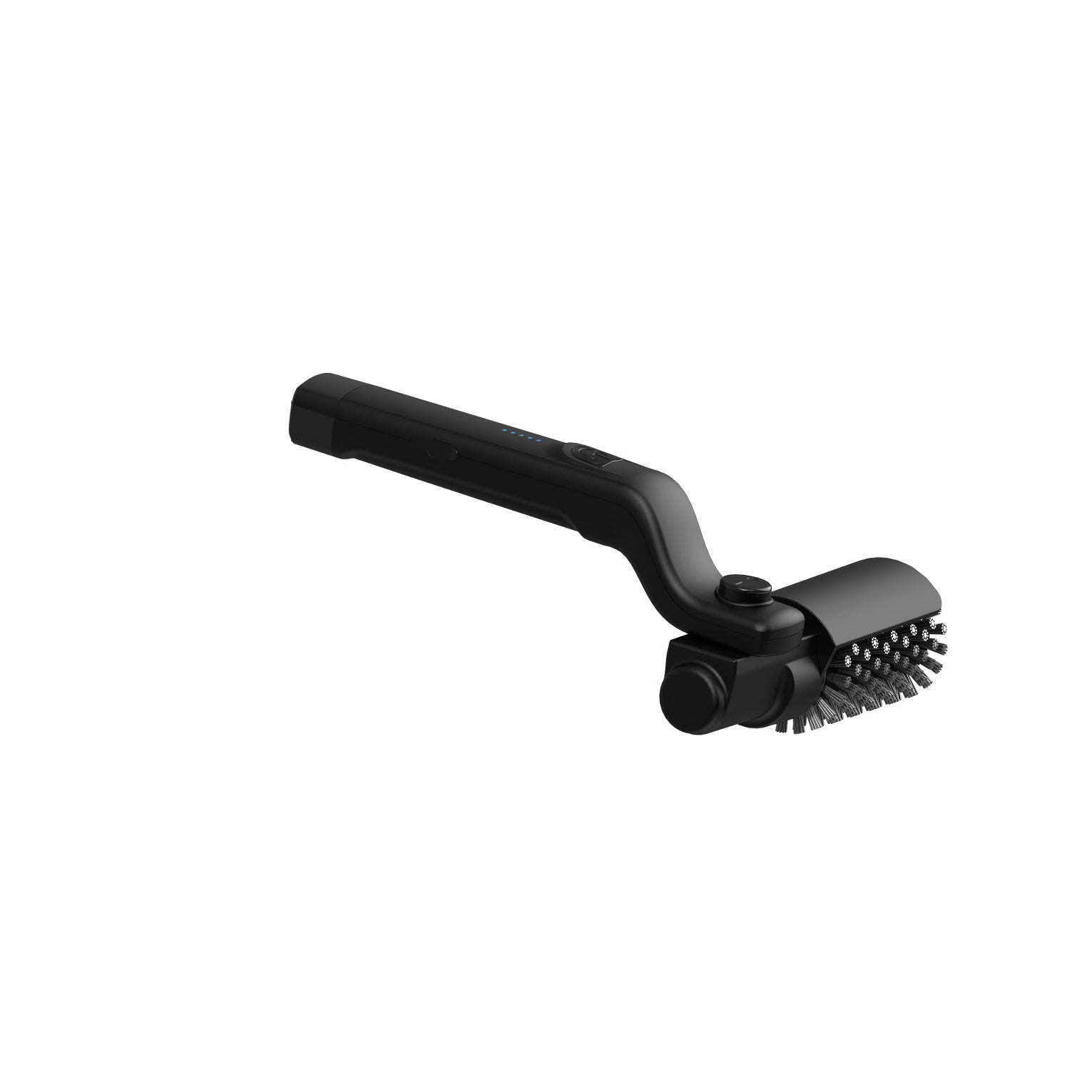 Electric BBQ grill brush with black handle and round brush head for grill grates